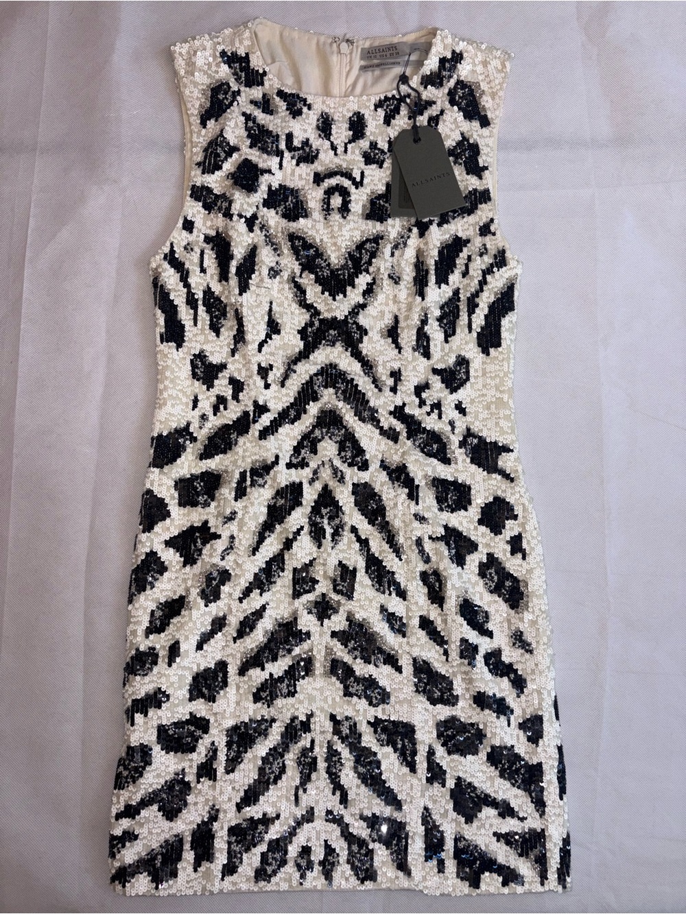 ALLSAINTS Palai Hand-Embellished Sequin Mini Dress NWT Size 6